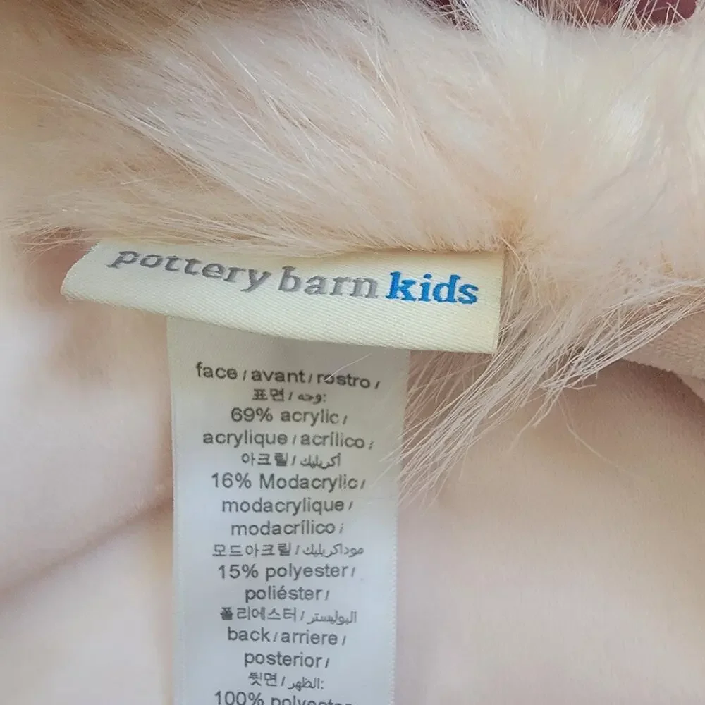 Pottery Barn Kids Faux Fur Eyelash Throw Blanket Rug Pink 45‎ x 60 Decor